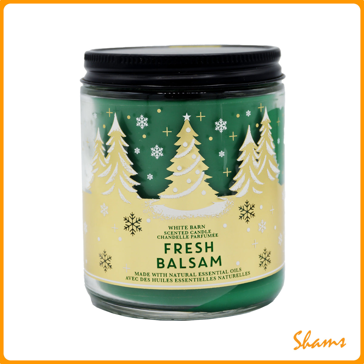 BBW White Barn Fresh Balsam Scented 1 Wick Candle