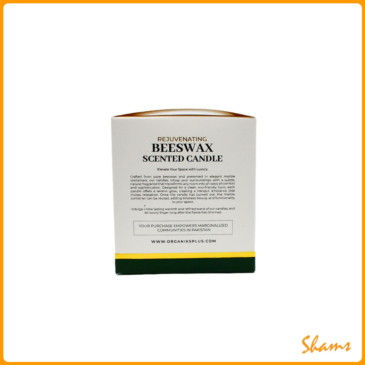 Organiks Plus Beeswax Marble Scented Candle - Romantic Coffee