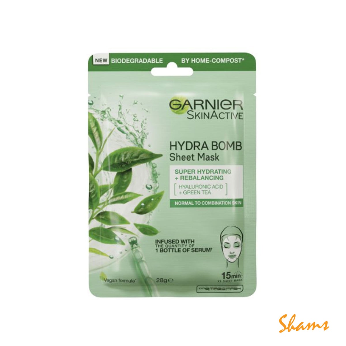 Garnier Hydra Bomb Rebalancing Green Tea Sheet Mask 28g