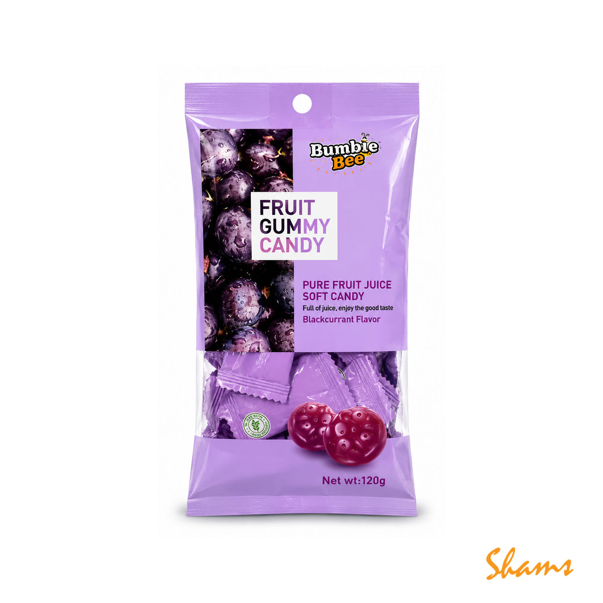 Bumble Bee Fruit Gummy Candy Blackcurrant 120g