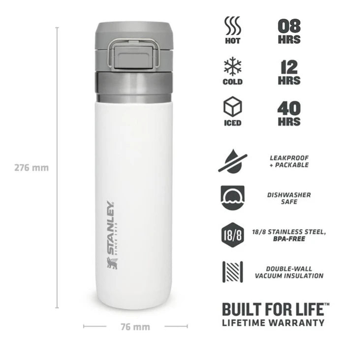 Stanley Go Quick Flip Water Bottle | 0.70L | White
