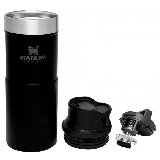 Stanley Classic Trigger Action Travel Mug | 0.25L | Matte Black Pebble - Shams Shopping Centre Stanley  