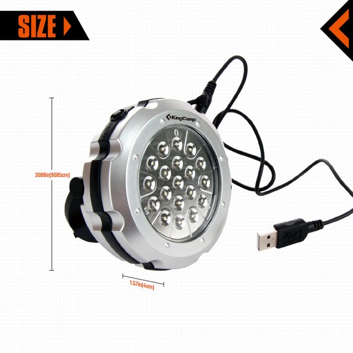 King Camp Rain Proof Silver Led Light KA3101 - Shams Shopping Centre King Camp  