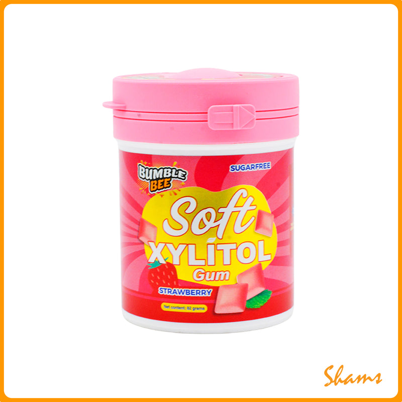 Bumble Bee Soft Xylitol Suger Free Gum Strawberry 82g