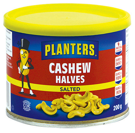 Planters Halves Salted Cashews Tin 200g - Shams Shopping Centre Planters  
