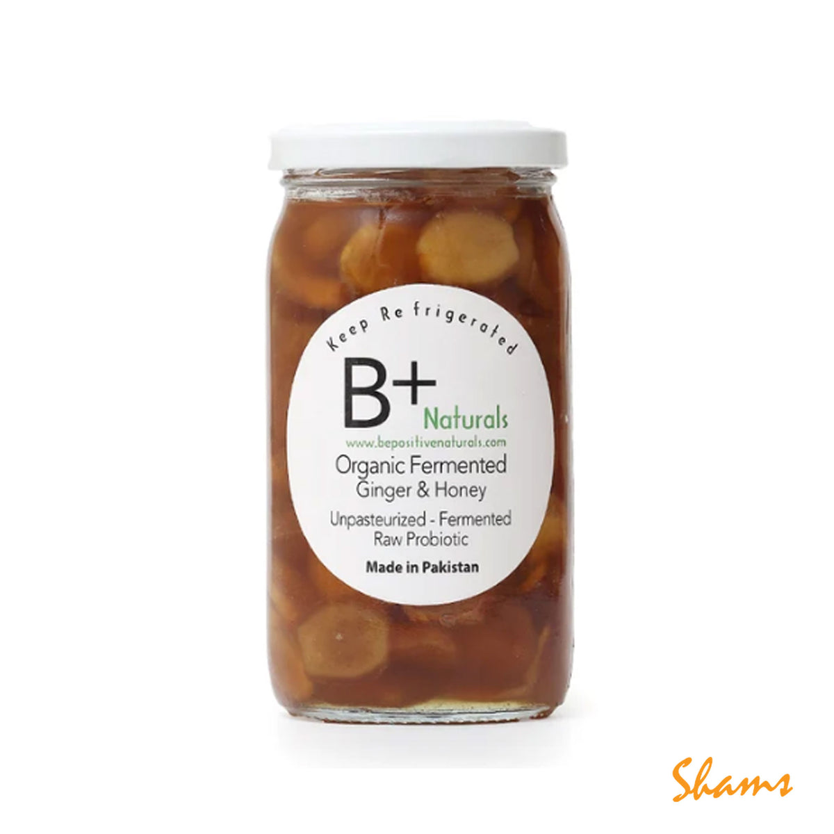 B+ Naturals Organic Fermented Ginger & Honey 360ml