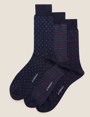 M&S Autograph Medel Blen 3p Socks - Shams Shopping Centre Marks & Spencer  