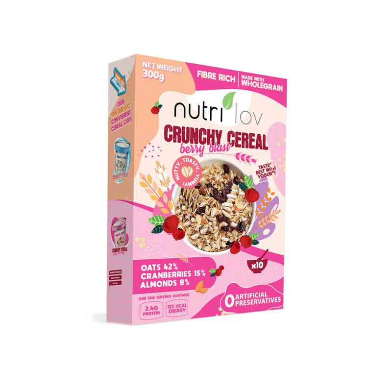 Nutrilov Crunchy Cereal berry blast 300g - Shams Shopping Centre Nutrilov  