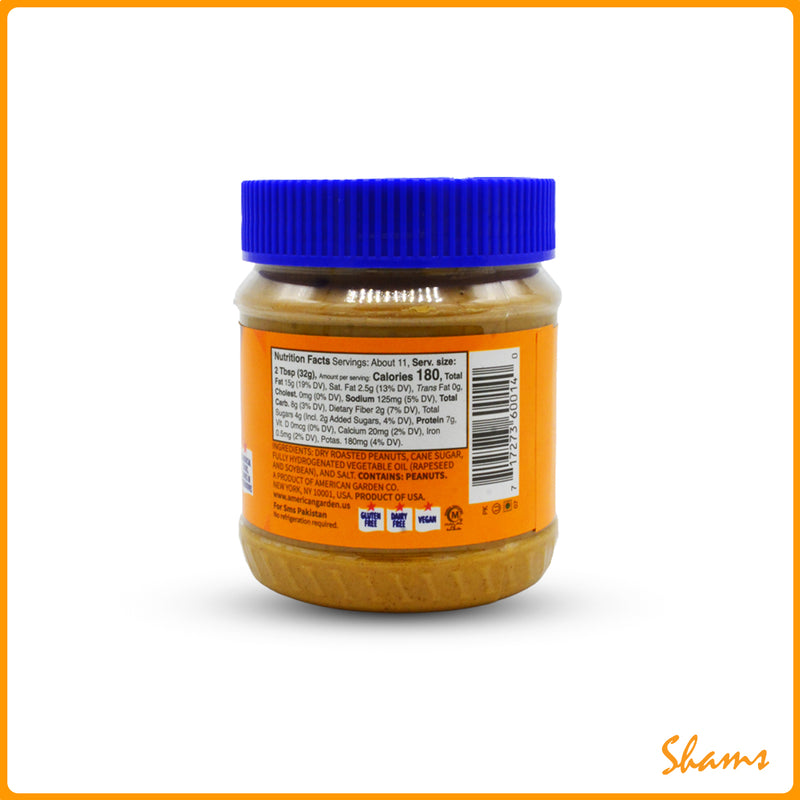 American Garden Peanut Butter Chunky 340g