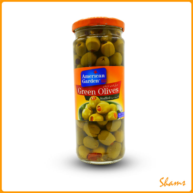 American Garden Green Olive Stuffed 450g