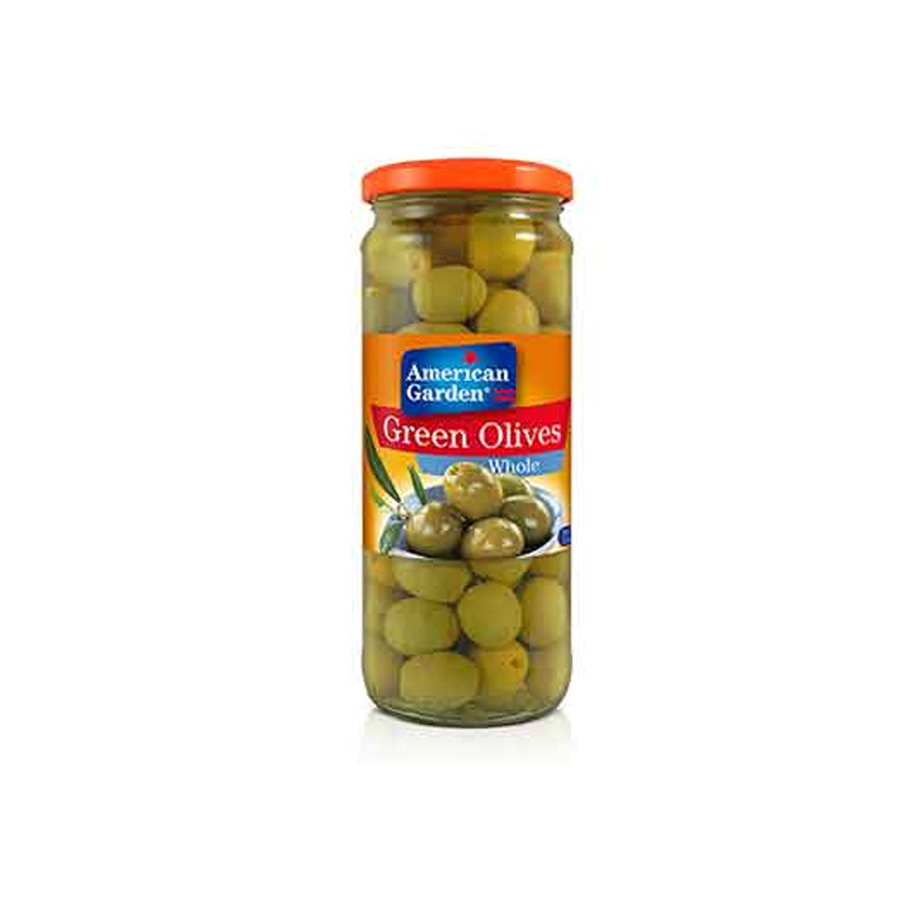 American Garden Green Olive Whole 450g