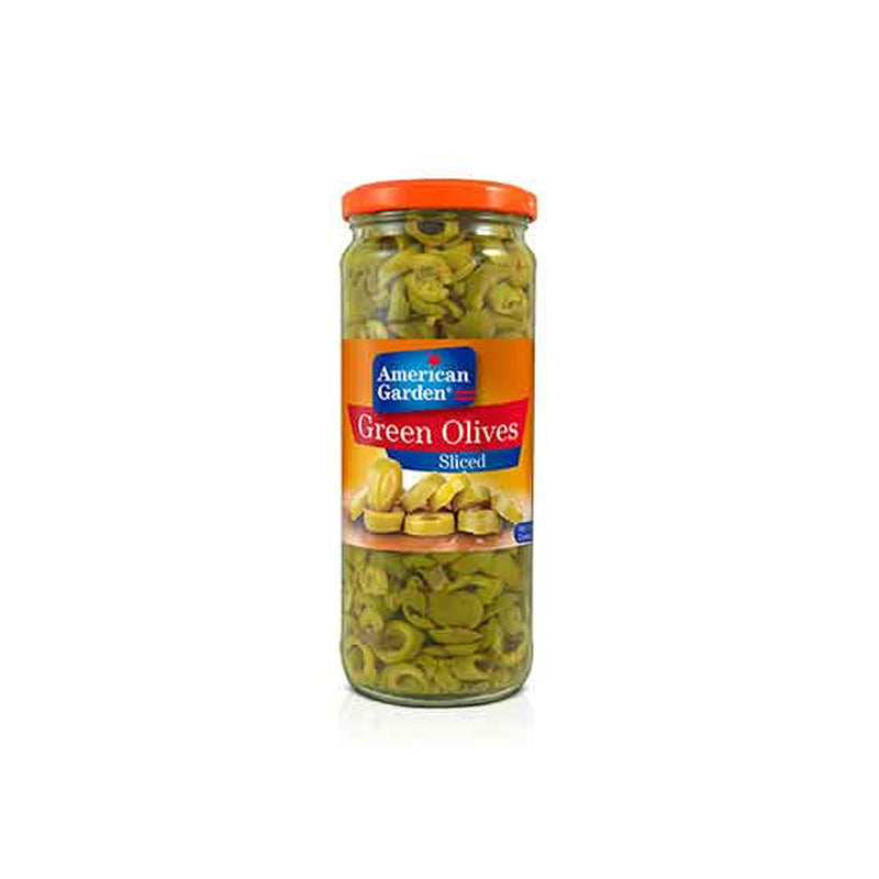 American Garden Green Olive Sliced 450g