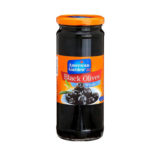American Garden Black Olive Whole 450g - Shams Shopping Centre American Garden  