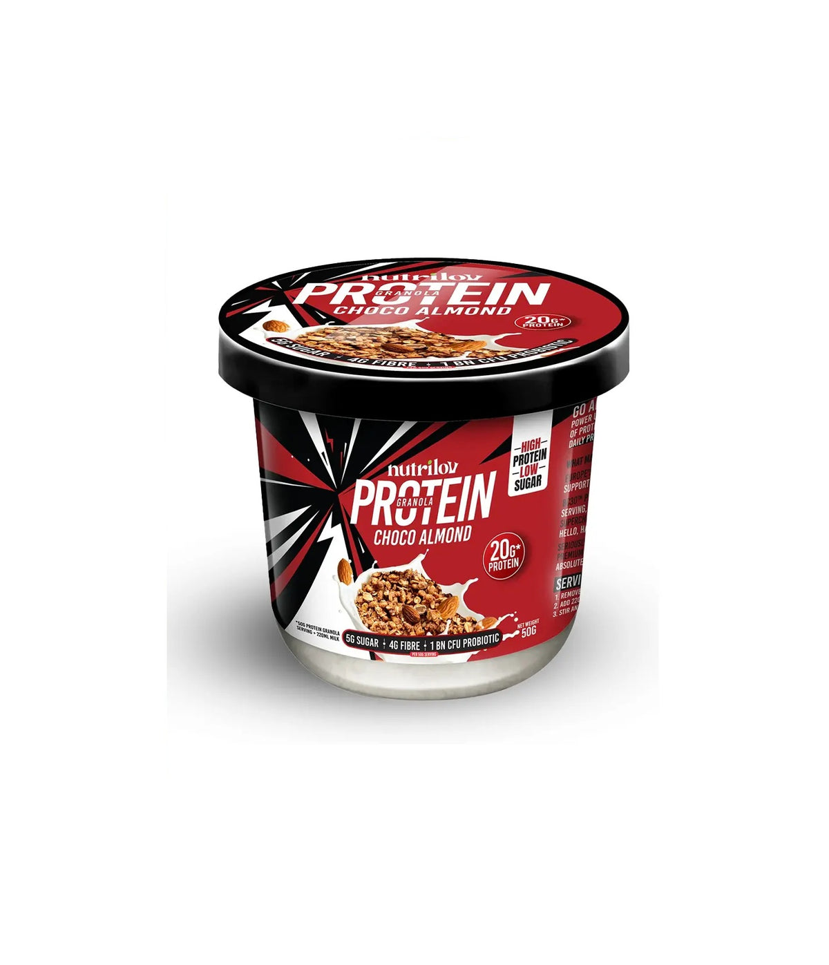 Nutrilov Protien Granola Choco Almond Low Sugar 50g