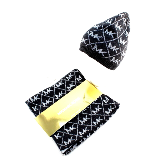 Michael Kors Men's Split Logo BabyLand Scarf & Hat Set