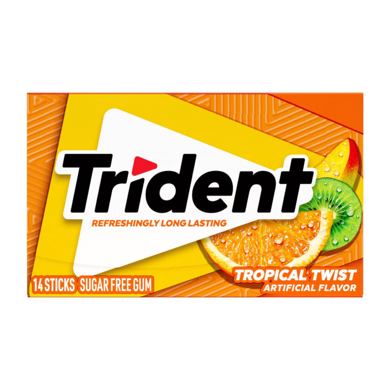 Trident Sugar Free Gum Tropical Twist 14s