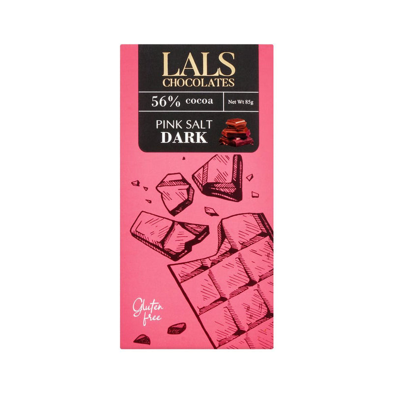 Lals Chocolate 56% Cocoa Pink Salt Dark 85g