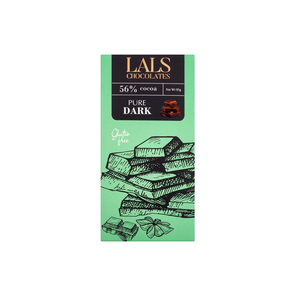 Lals Chocolate 56% Cocoa Pure Dark 85g - Shams Shopping Centre Lals  