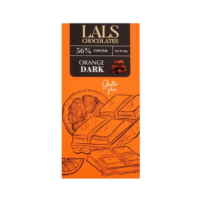 Lals Chocolate 56% Cocoa Orange Dark 90g - Shams Shopping Centre Lals  