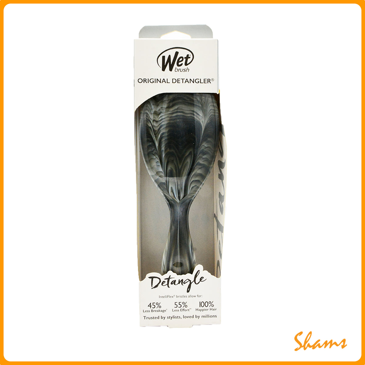 WB Original Detangler-Watercolorwaves-Black