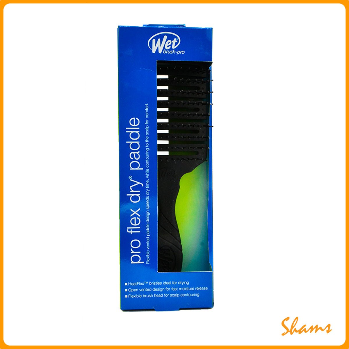 WB Pro Flex Dry Paddle Brush-Black