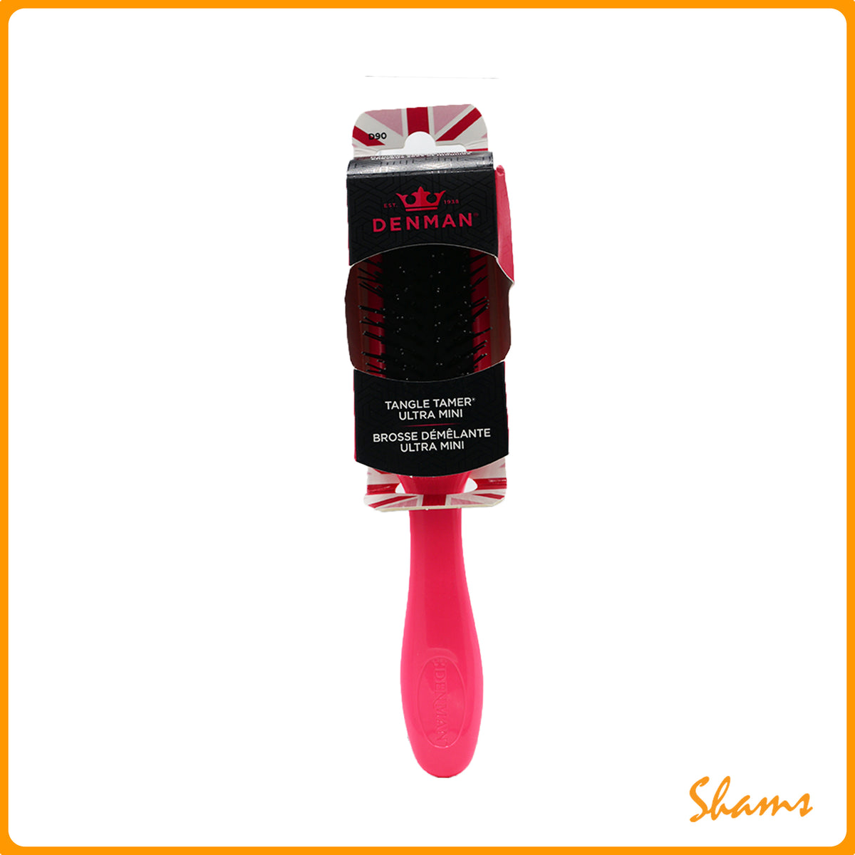 Denman TangleTamper Ulta Mini Hair Brush-Pink D90