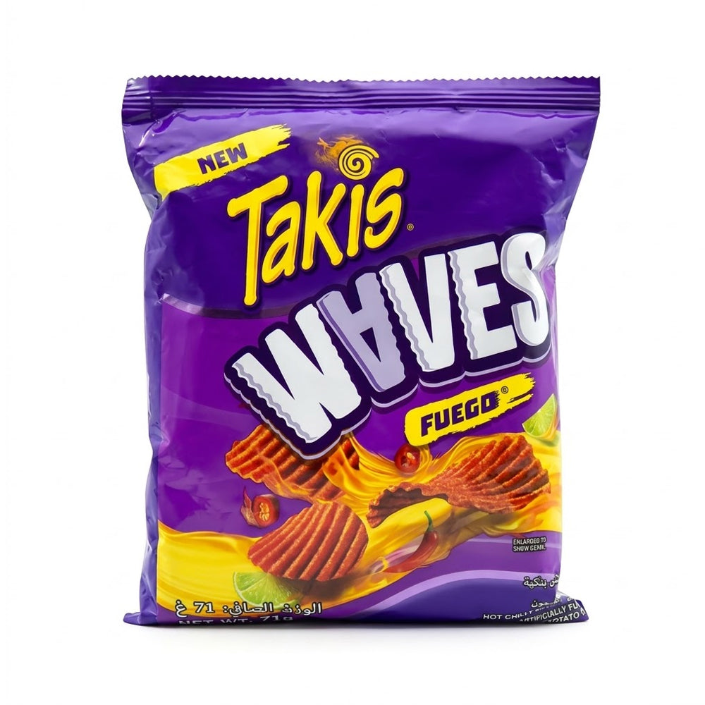 Takis Hot Chilli Waves Fuego Chips 71g