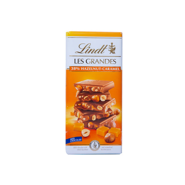 Lindt Les Grandes 38% Hazelnut Caramel Chocolate 150g