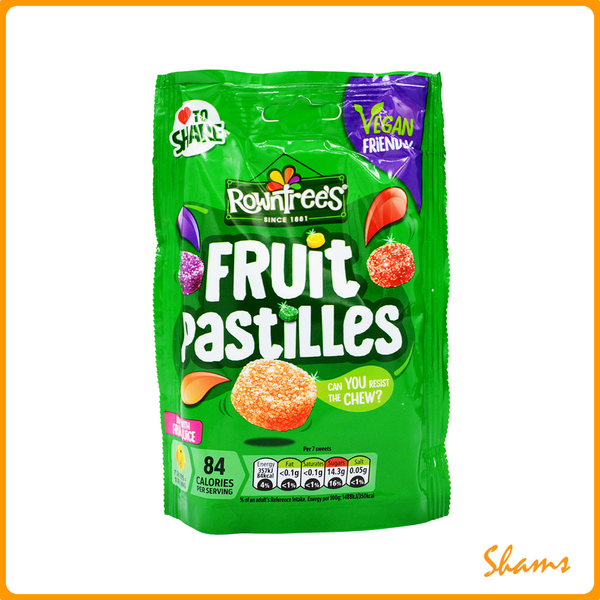 Rowntrees Fruit Pastilles Sweets 113g