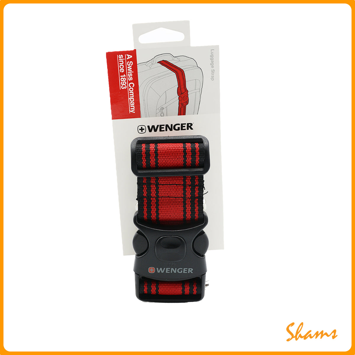 Wenger Luggage Strap 604597-Black/Red