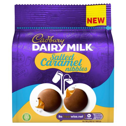 Cadbury Dairy Milk Salted Caramel Nibbles Bag 95g
