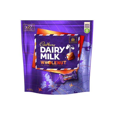 Cadbury Dairy Milk Wholenut Chocolate Pouch 300 - Shams Shopping Centre Cadburys  