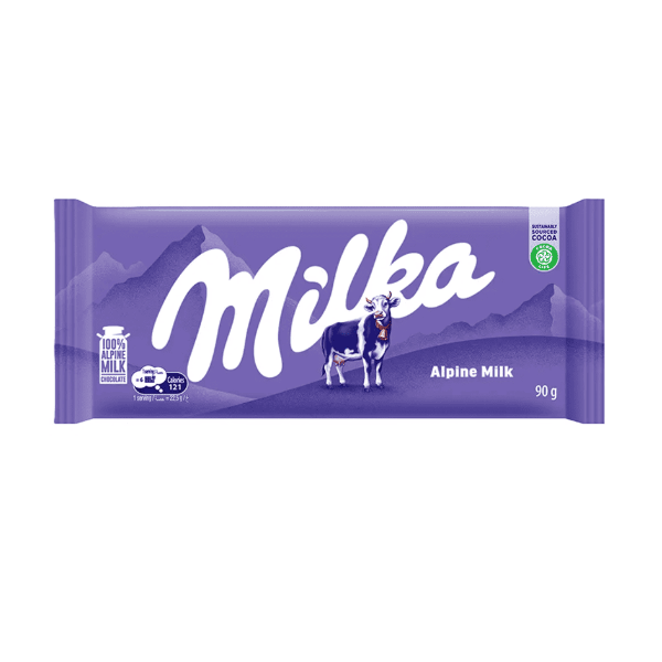 Milka Alpine Milk Chocolate Bar 90g