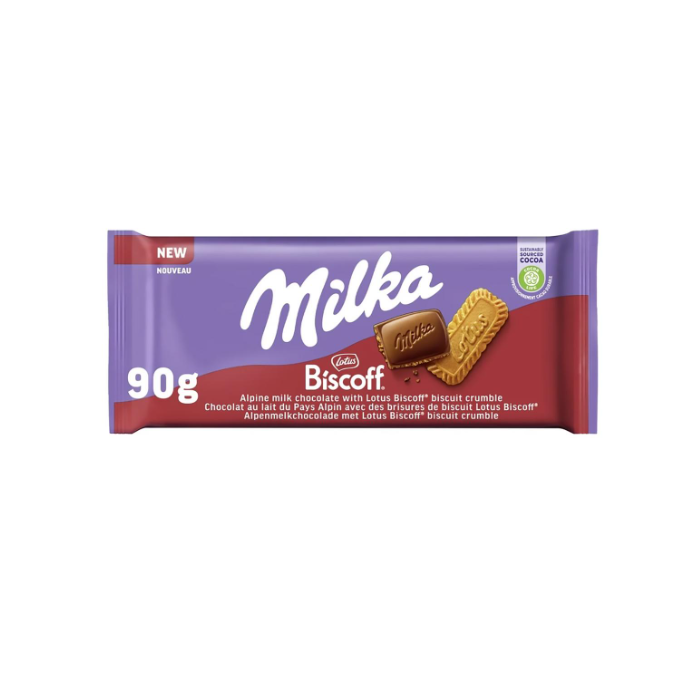 Milka Biscuff Milk Chocolate Bar 90g
