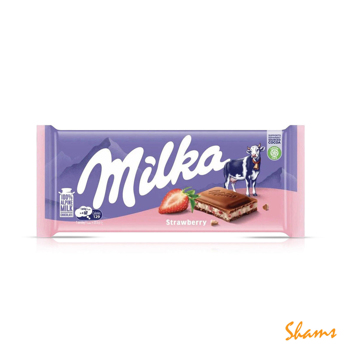 Milka Strawberry Chocolate Bar 90g