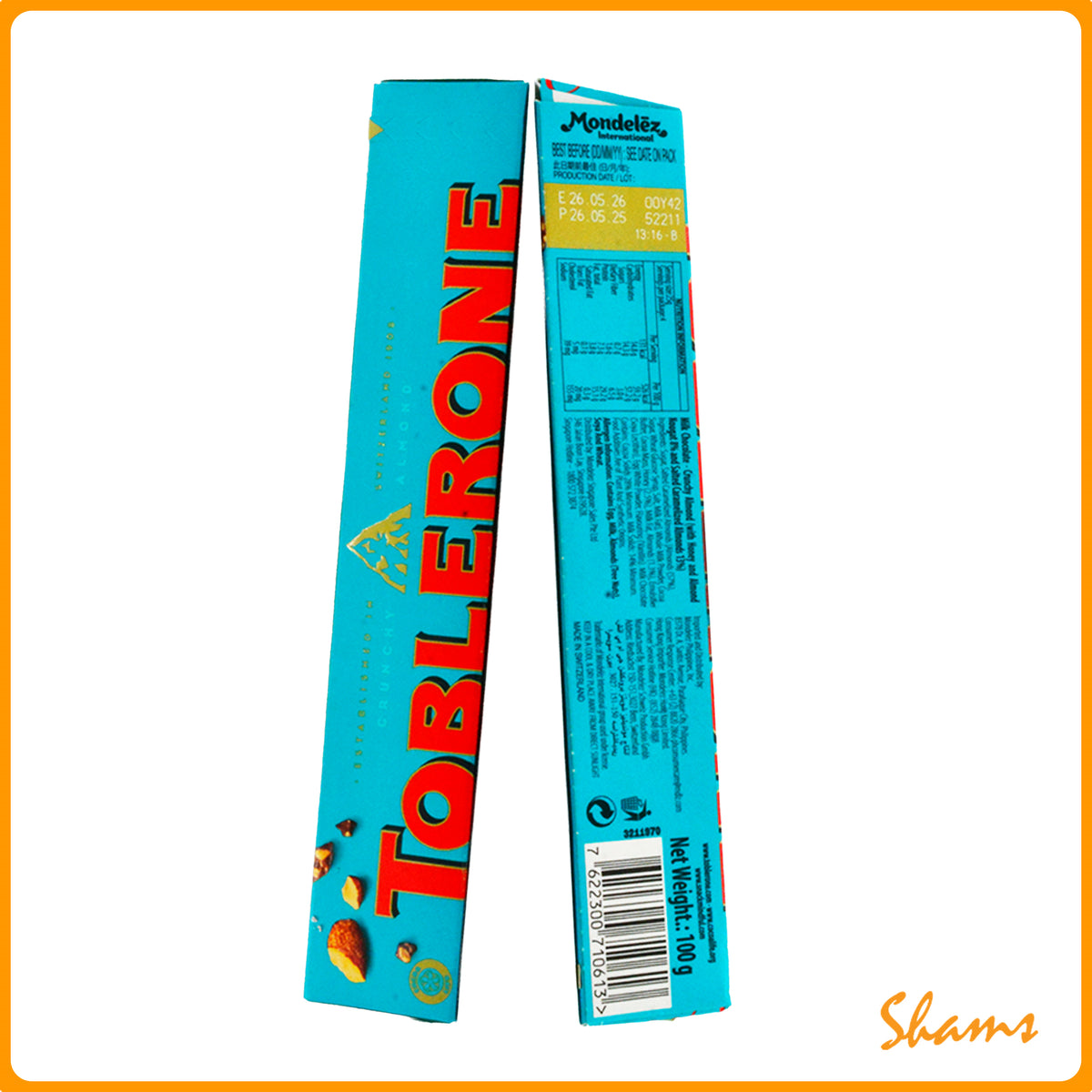 Toblerone Crunchy Almond Bar 100g