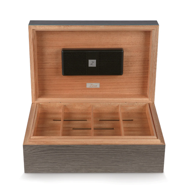 Zino Humidor Z80 Grey Oak & Cyan