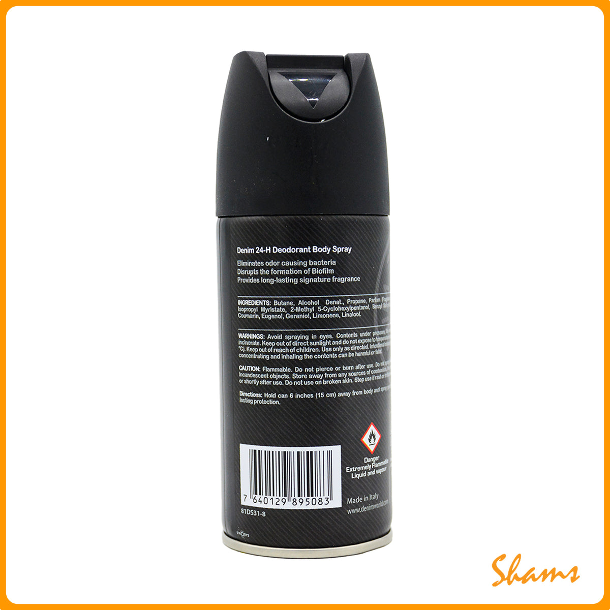 Denim Body Spray Black 150ml