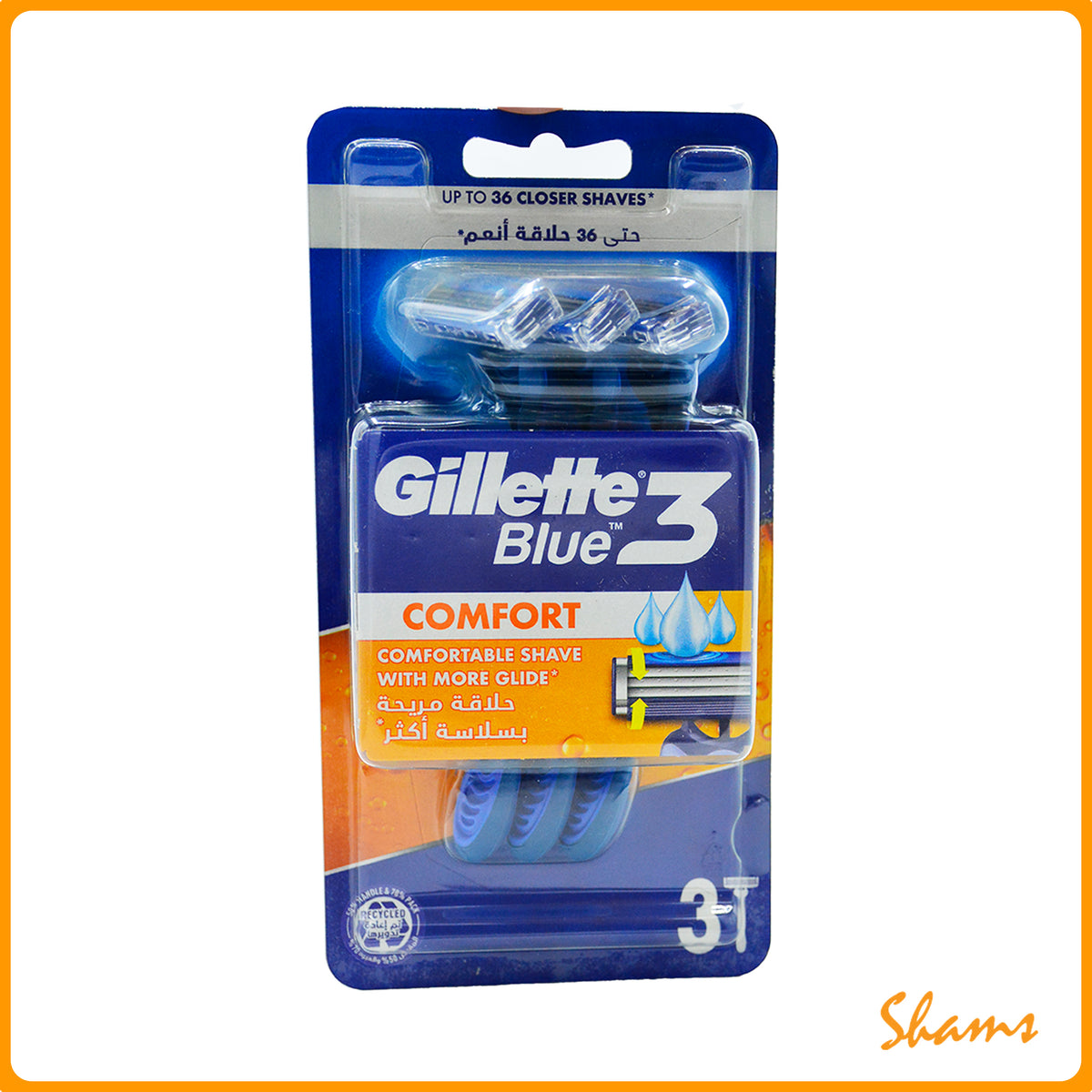 Gillette Blue 3 Razor 3 PD