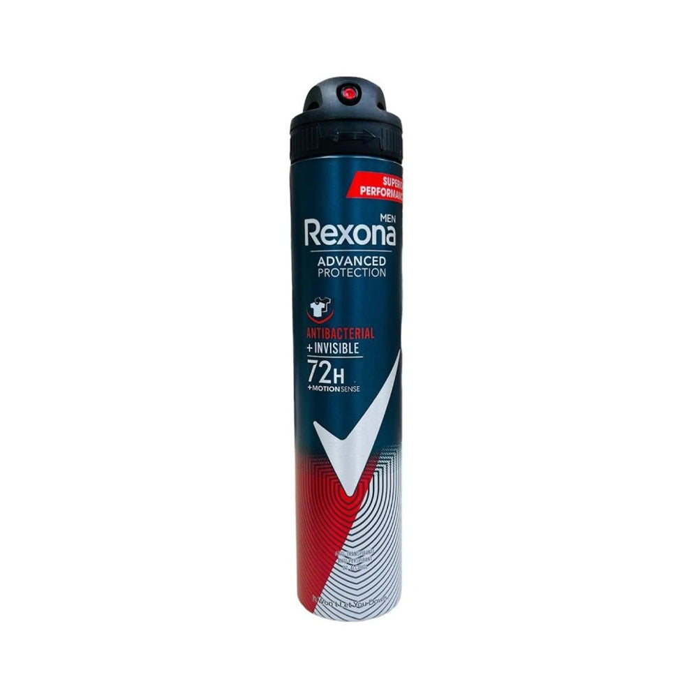 Rexona Men Antibacterial +Invisible Deodorant Body Spray 200ml - Shams Shopping Centre Rexona  