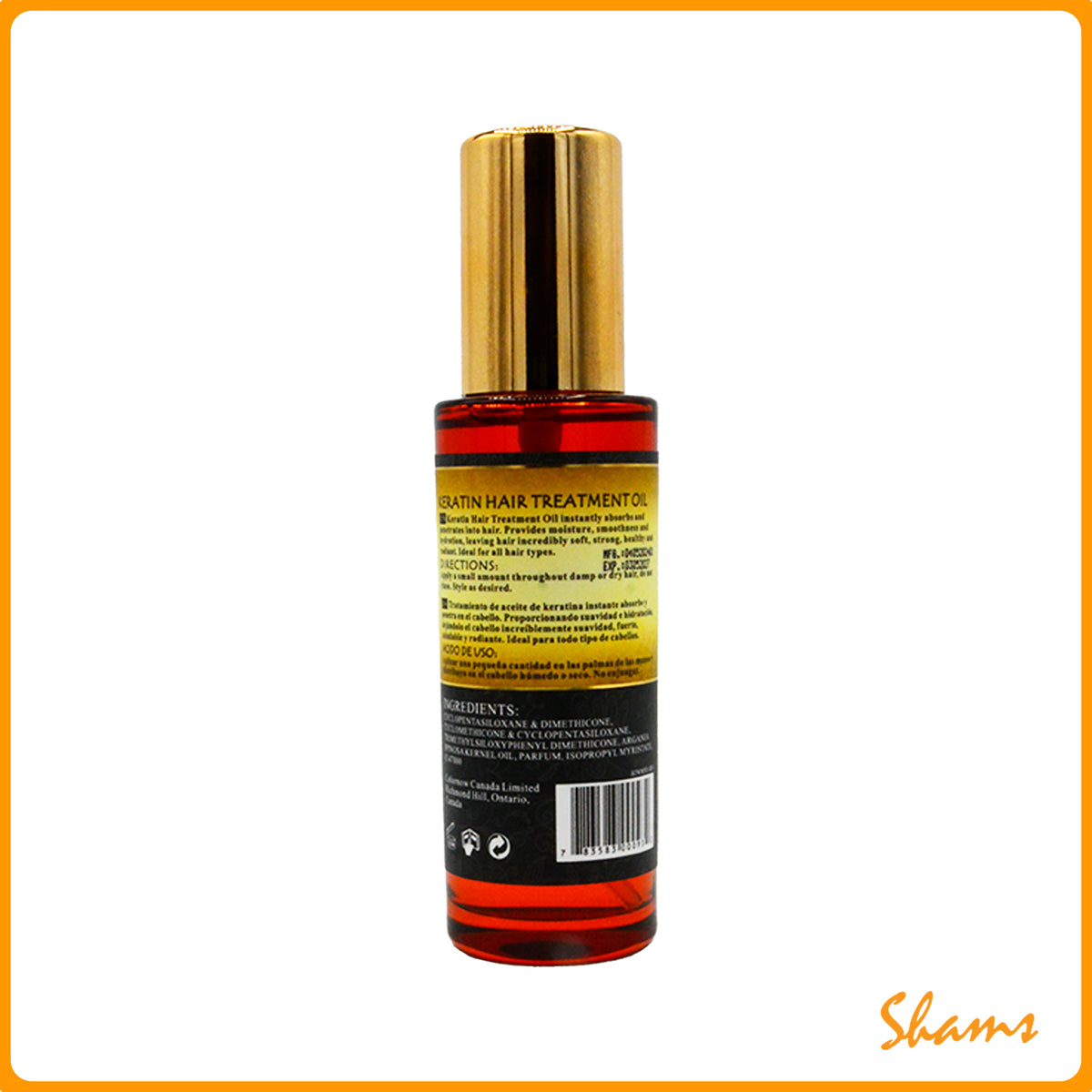 Argan Keratin De Lux Premium Hiar Oil 100ml