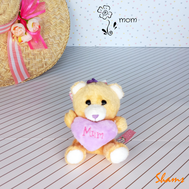 Keel Toy Mum Bear Clip On With Heart