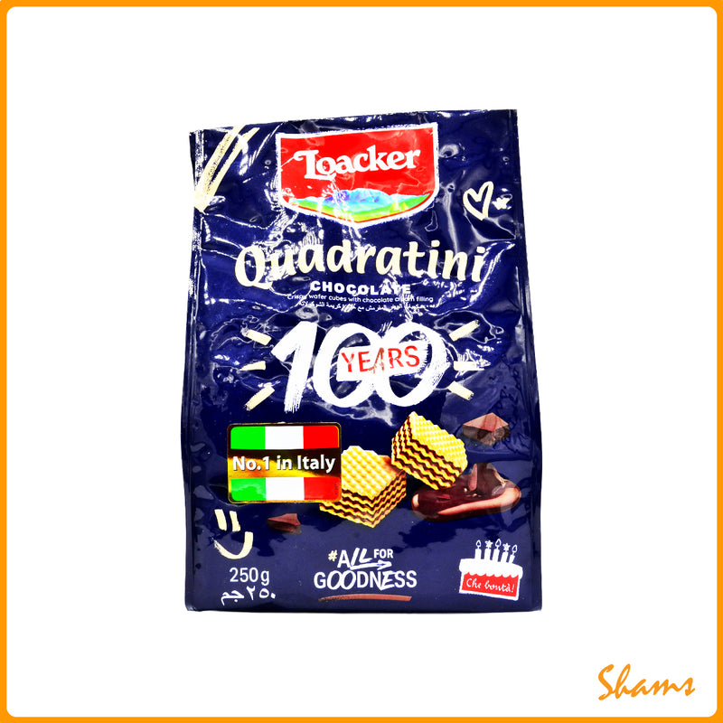Loacker Quadratini Wafer Chocolate 250gm