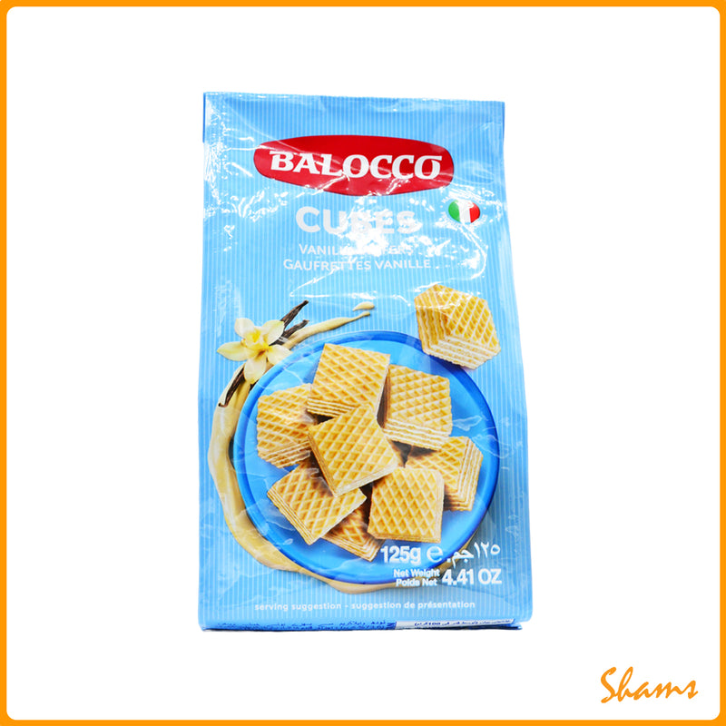 Balocco Mini Cubes Milk Vanilla Wafers 125g