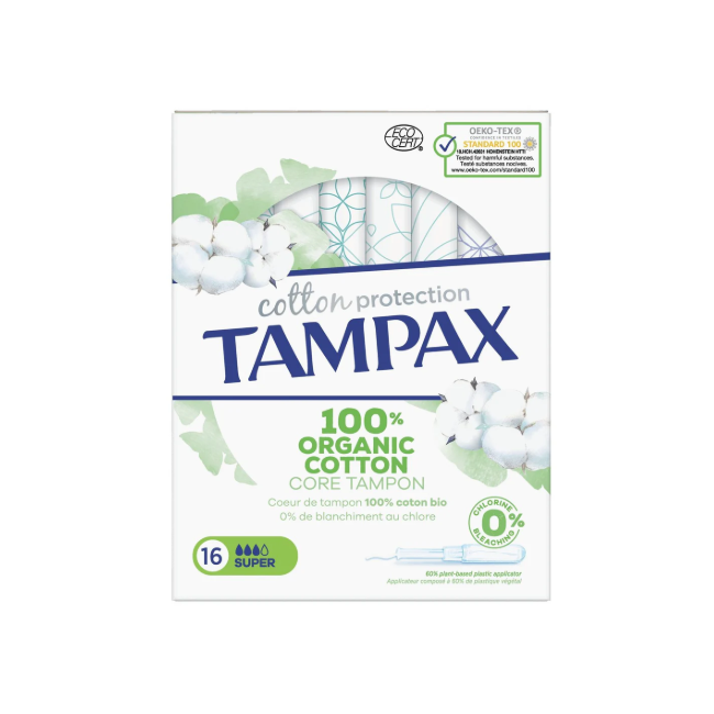 Tampax Cotton Protection Oragnic Core Tampon 16's