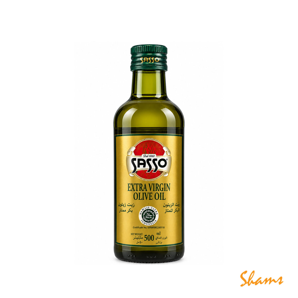 Sasso Extra Virgin Olive Oil 500ml (Bottle)