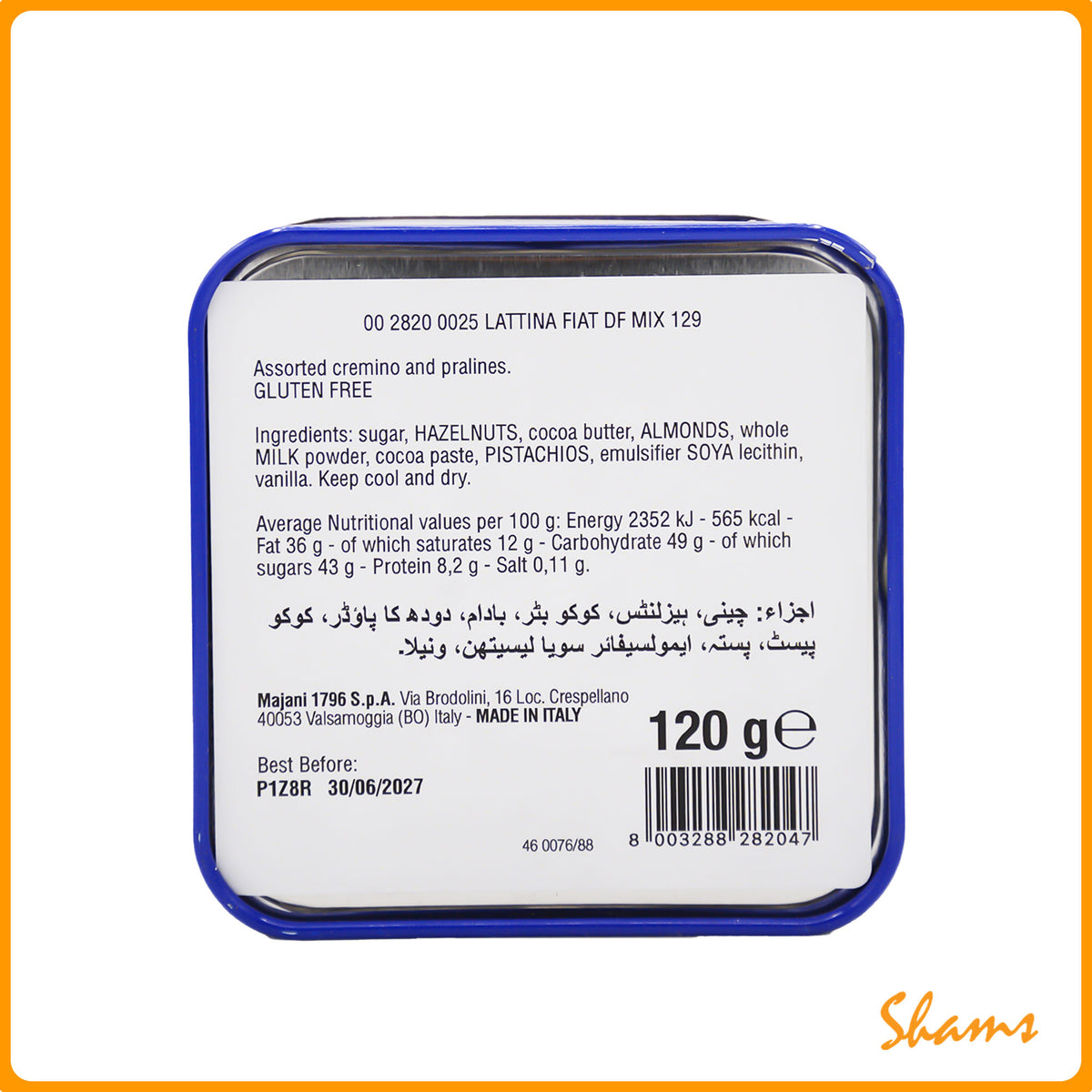 Majani Lattina Fiat Assorted Praline Box 120g