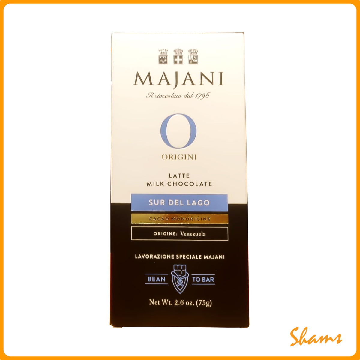 Majani Origini Latte Milk Chocolate Bar 75g