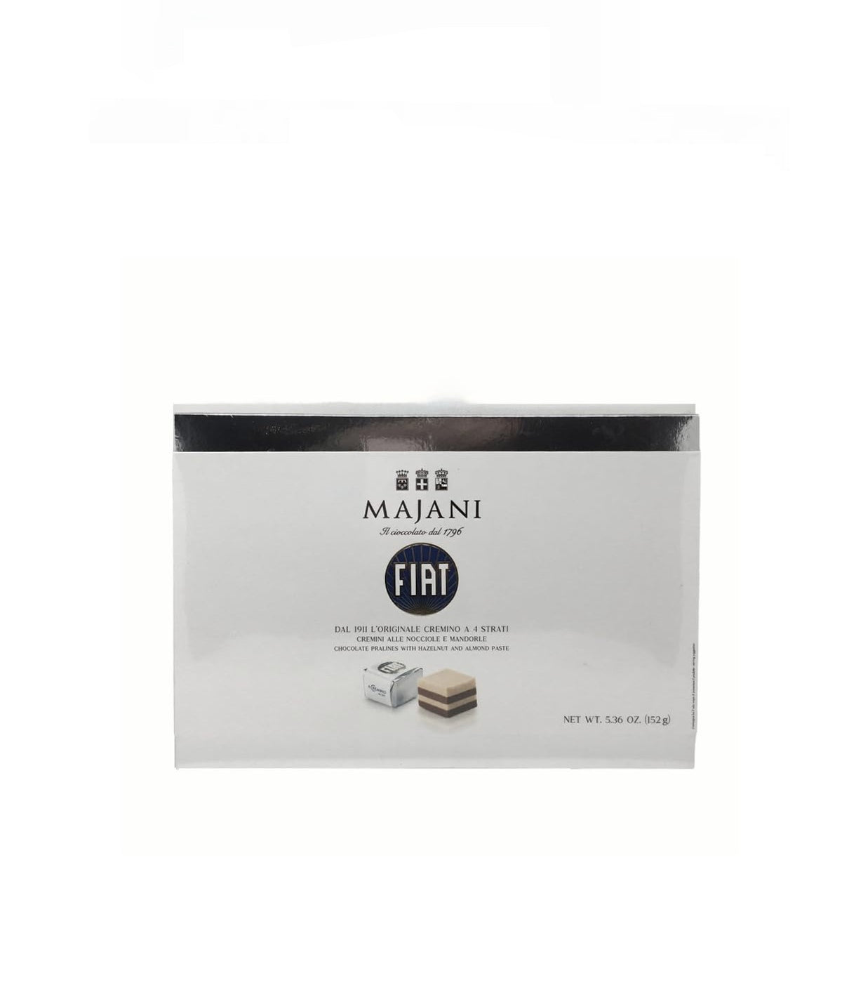 Majani Fiat Gran Cermino Hazelnut, Almond Paste Chocolate Bar 100g
