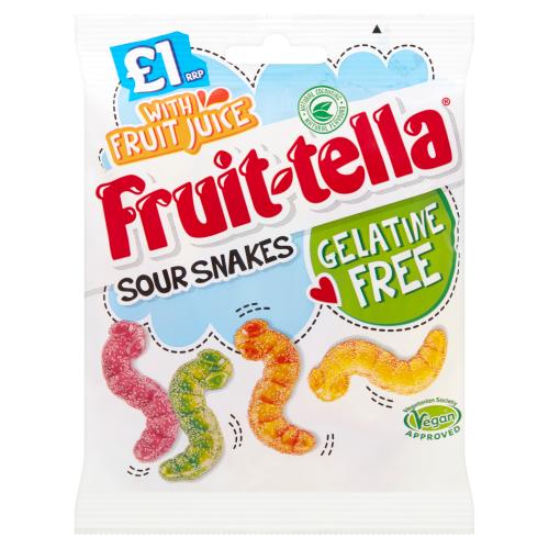 Fruit-Tella Sour Snakes 100g - Shams Shopping Centre Fruit Tella  